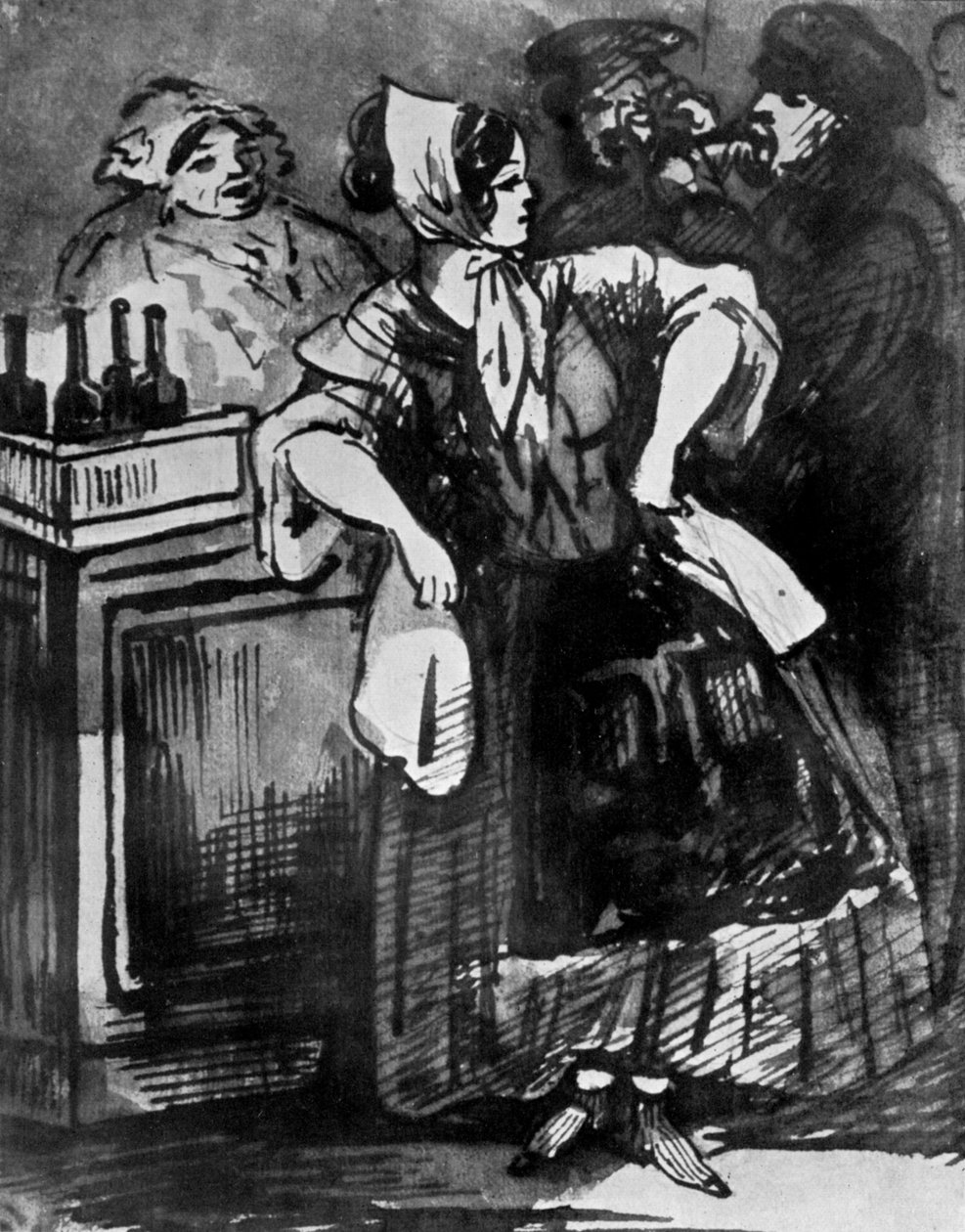 Le Comptoir, 1800-tallet, 1930. af Constantin Guys