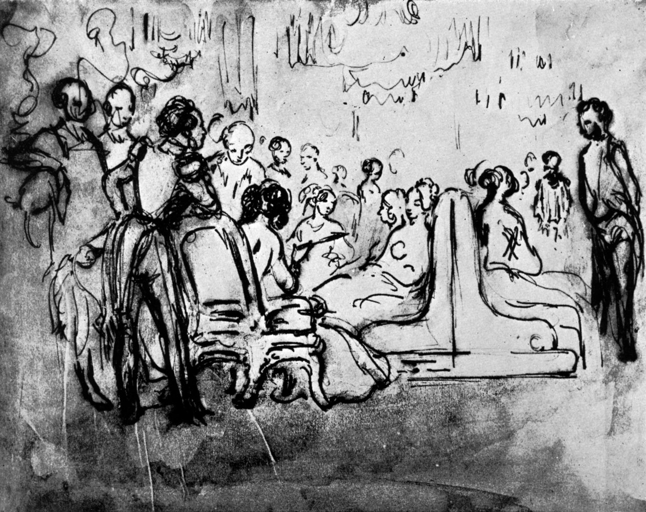 Salon, 1800-tallet, 1930. af Constantin Guys