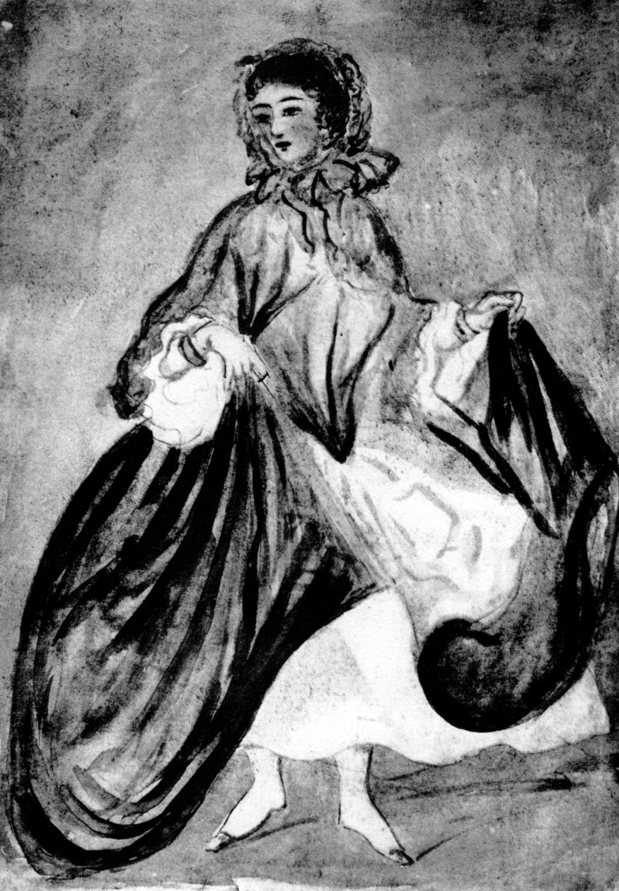 Study of a Woman, 1800-tallet, 1930. af Constantin Guys