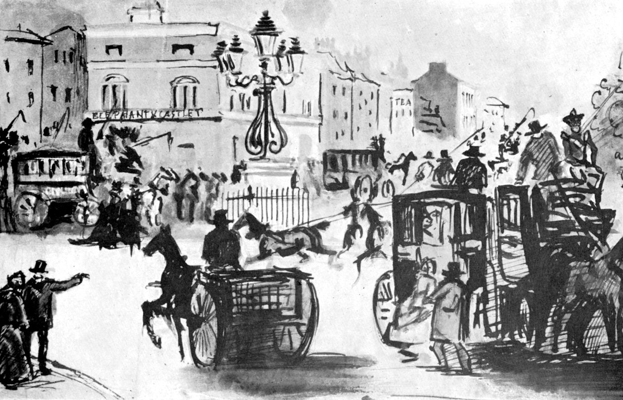 Elefanten og slottet, 1800-tallet, 1930. af Constantin Guys