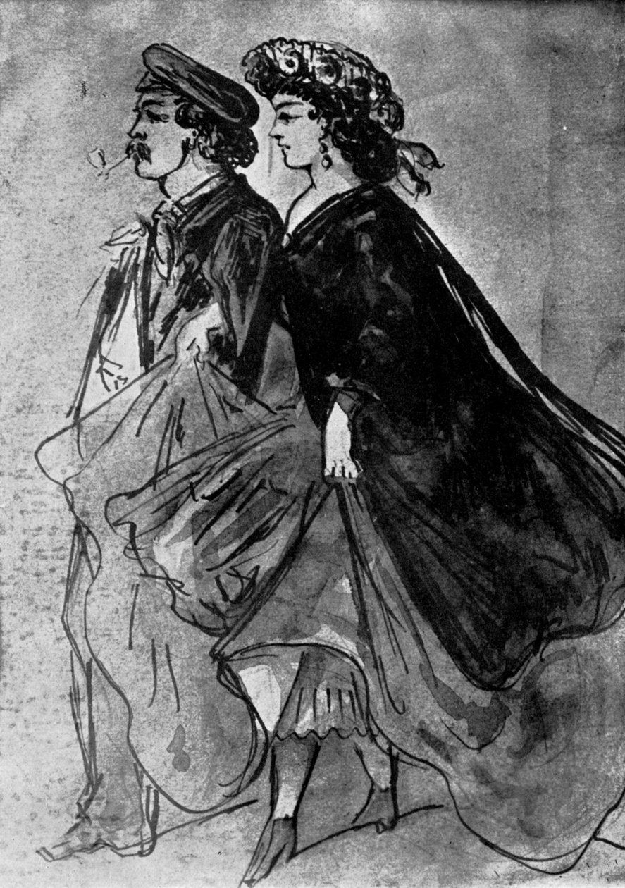 The Pipe, 1800-tallet, 1930. af Constantin Guys