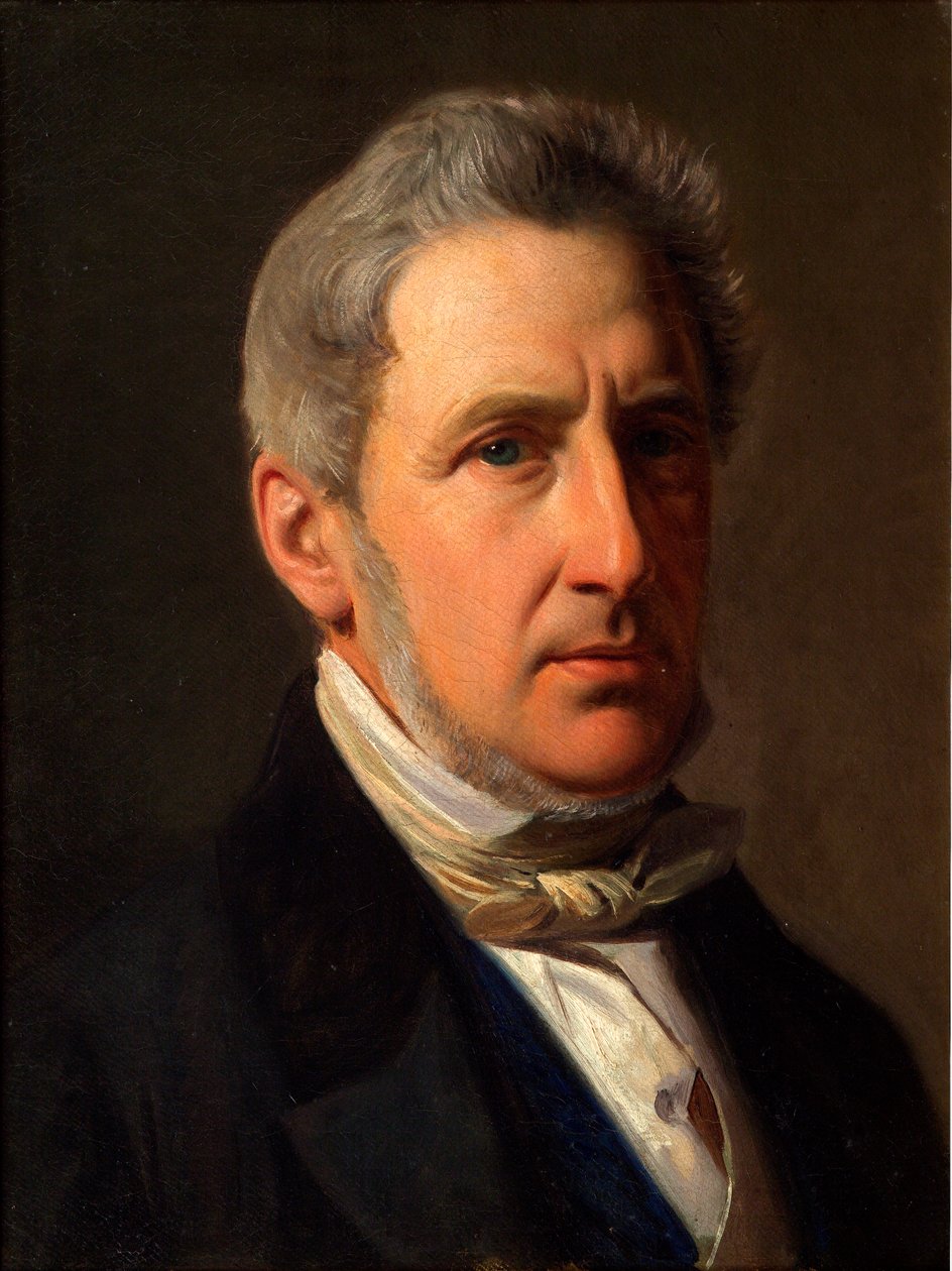 Danish: Portræt af godsejer Alfred Hage (1803-1872) Portrait of the squire Alfred Hage (1803-1872) af Constantin Hansen