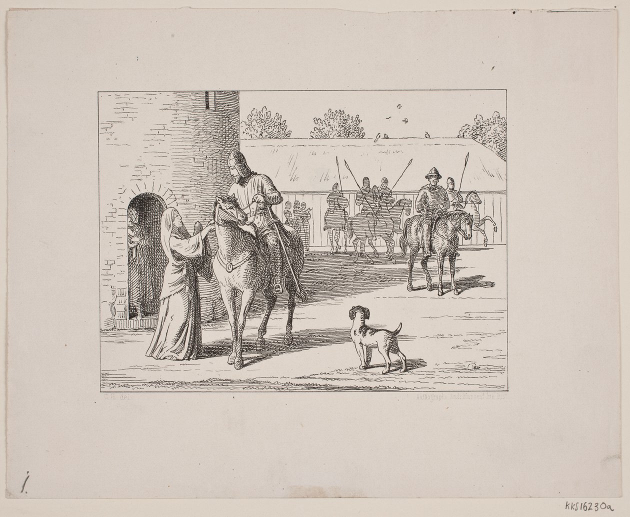 Illustration til Svend Grundtvig, "Marsk Stig: Dansk Folkevise Fra 13de Aarhundrede", 1861 af Constantin Hansen