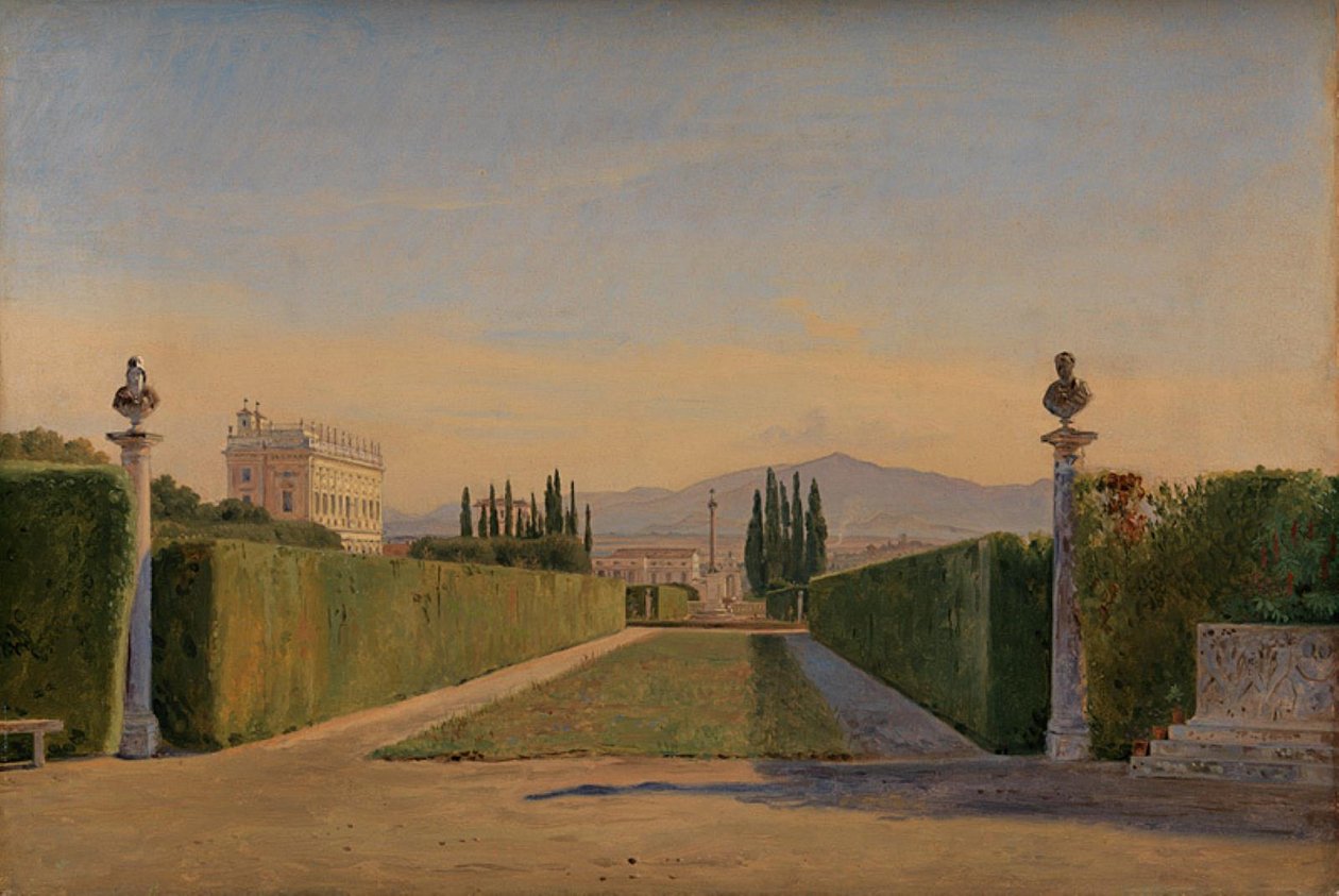 I haverne i Villa Albani, Rom af Constantin Hansen