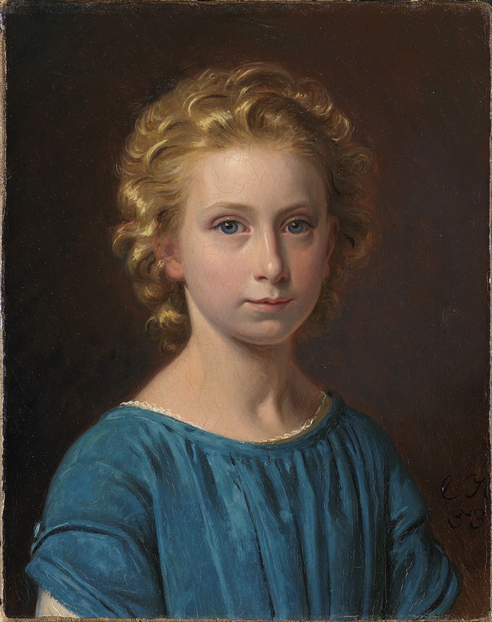 Margrethe Vullum som barn (født Lehmann) af Constantin Hansen