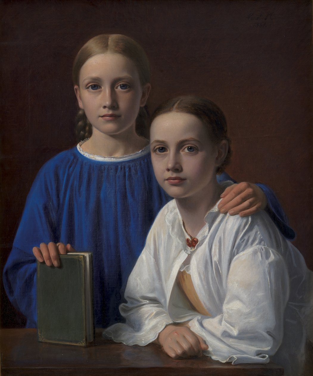 Meta Magdalene Hammerich og kunstnerens datter Kristiane Konstantin Hansen, 1861 af Constantin Hansen