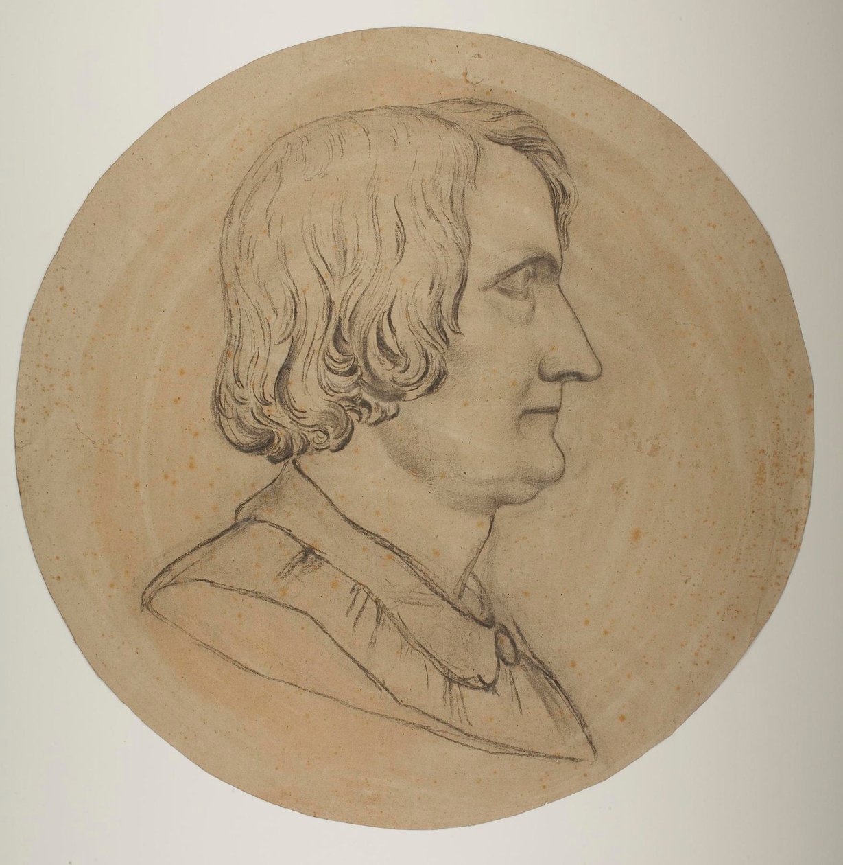 Portrætmedaljon af Thorvaldsen af Constantin Hansen