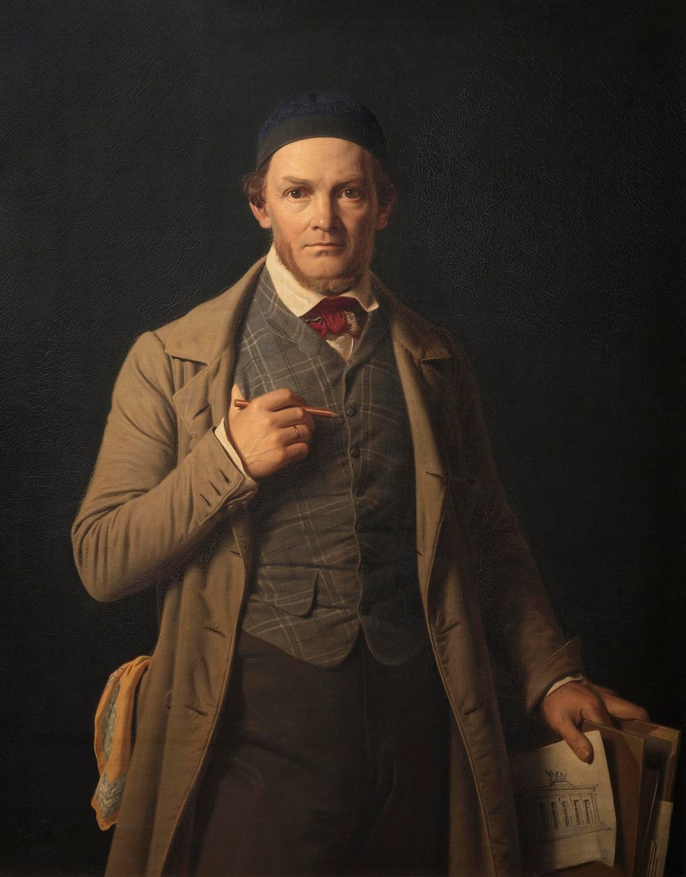Portrait of Gottlieb Bindesbøll af Constantin Hansen