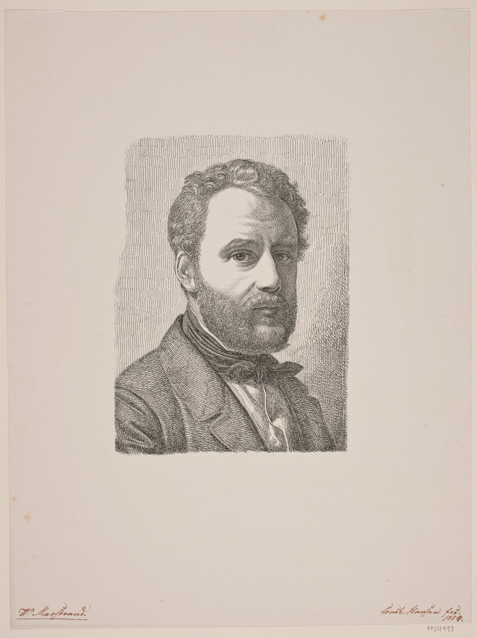 Portræt af Wilhelm Marstrand af Constantin Hansen