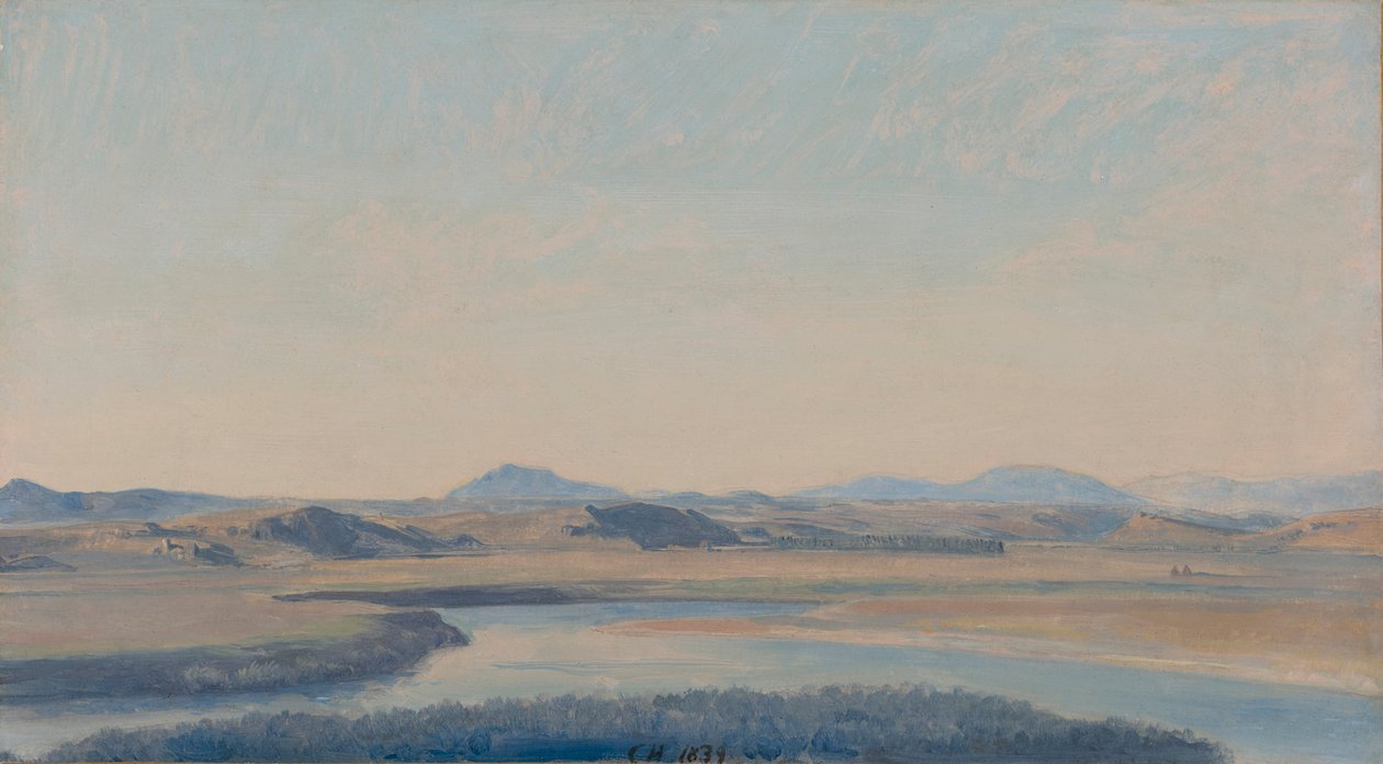 Tiberlandskab nær Acqua Acetosa af Constantin Hansen