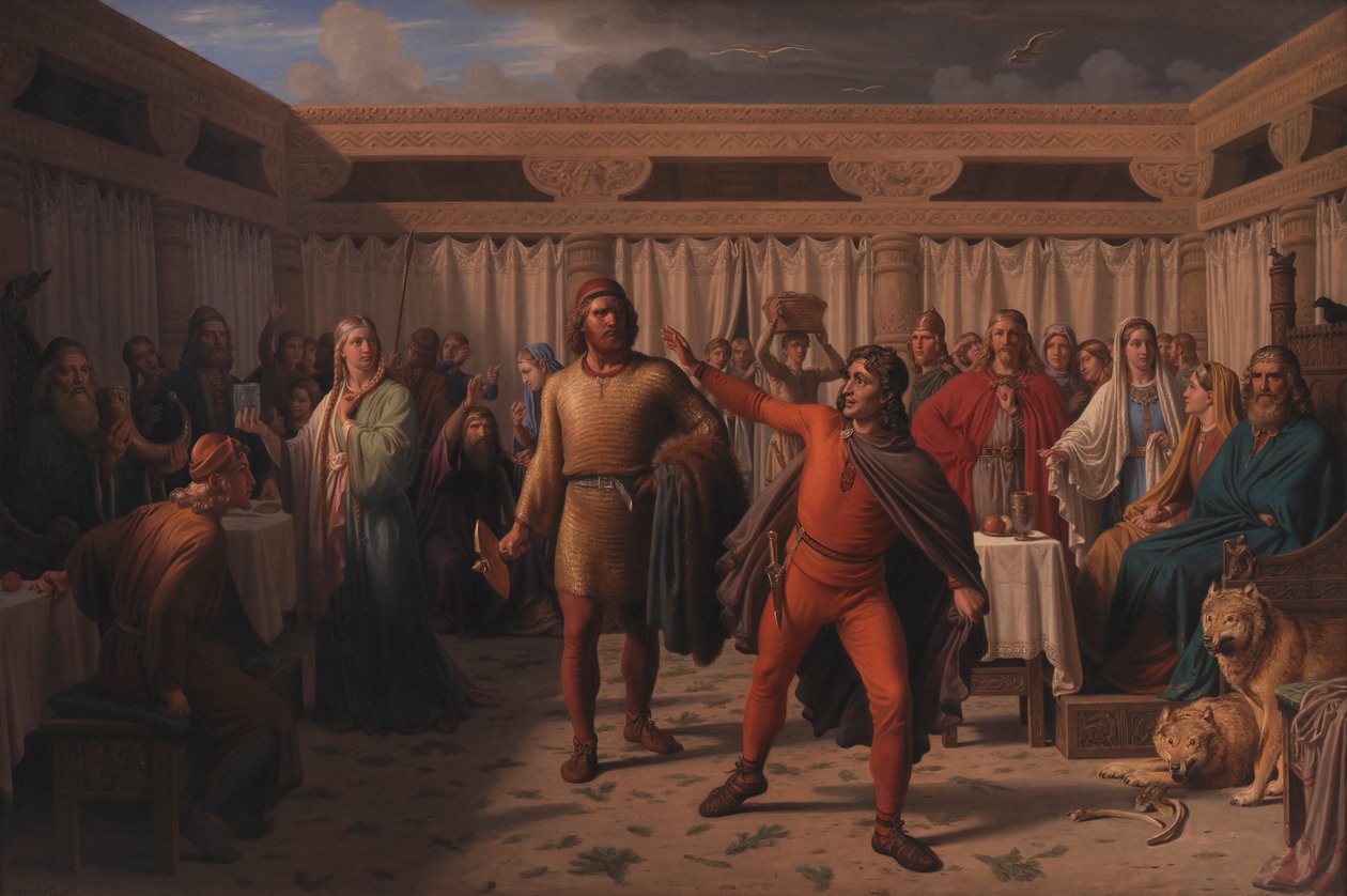 Ægirs Fest, 1857 af Constantin Hansen