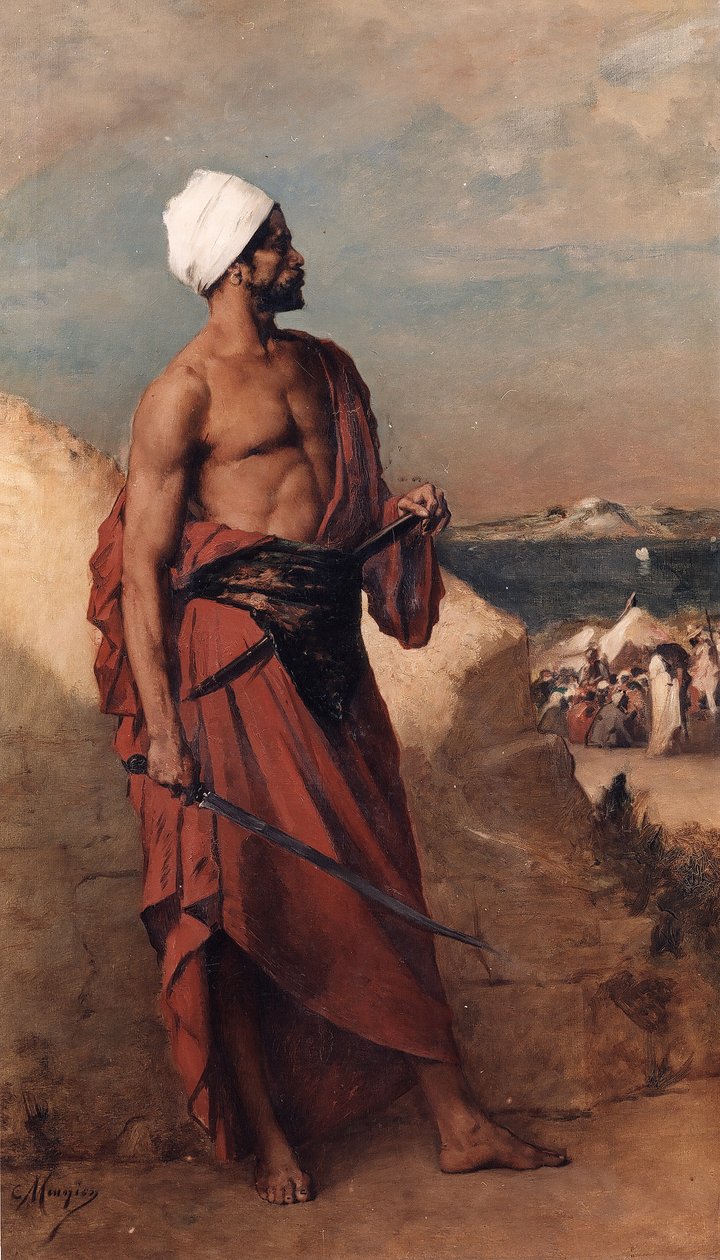 Arabisk vagtpost af Constantin Meunier
