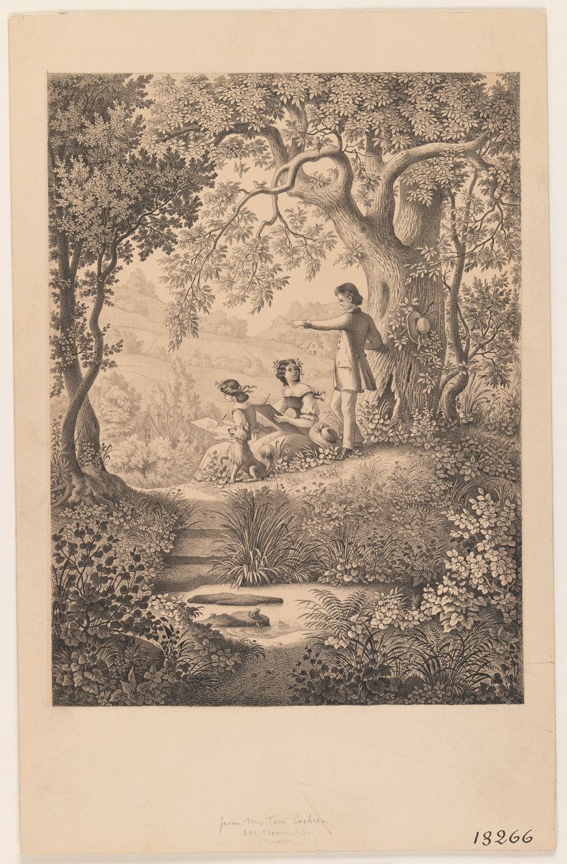 En tegnelektion, 1865 (recto of 375816) af Constantine Hertzberg