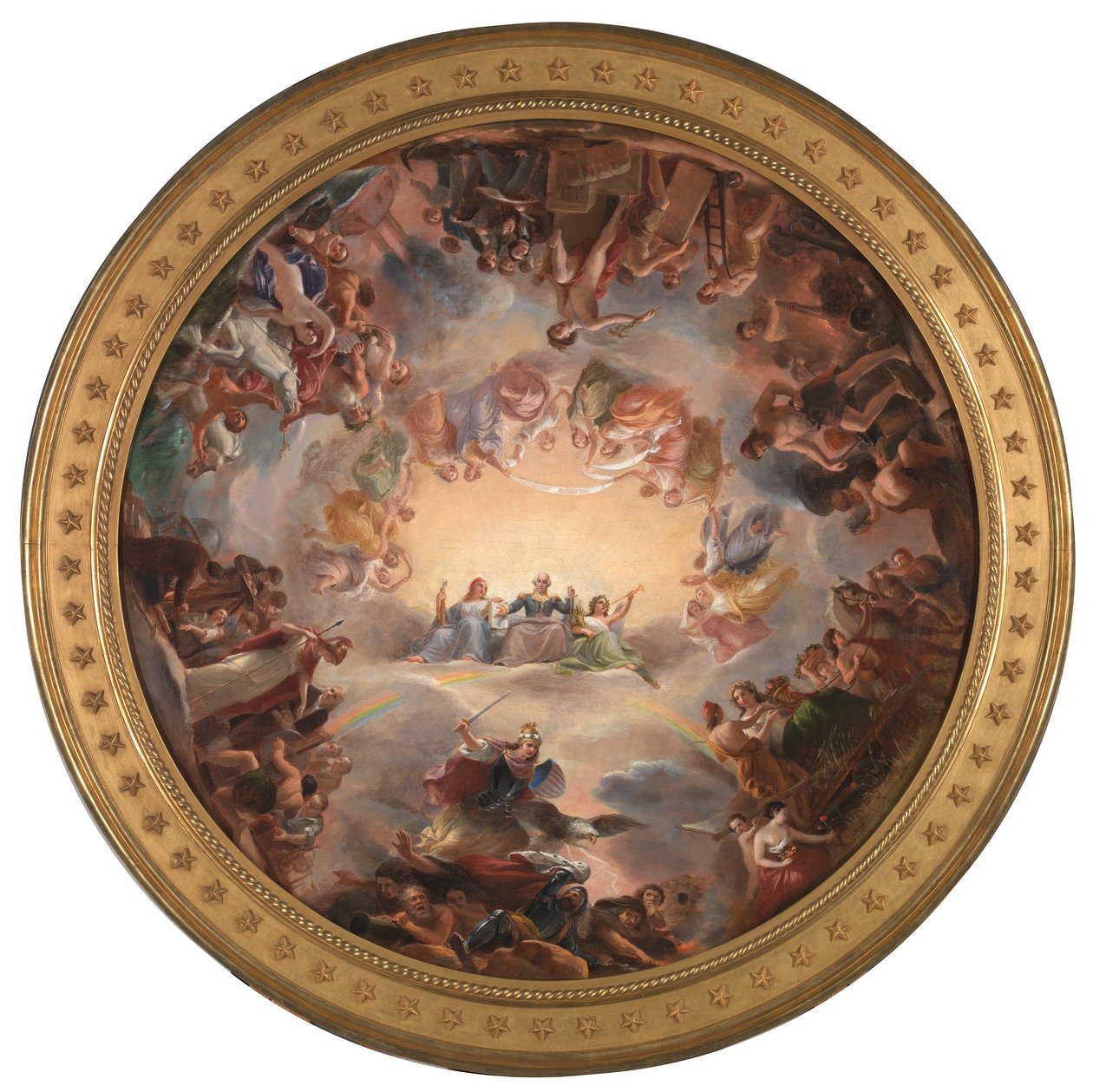 Studie til Apotheosis of Washington i Rotunda i United States Capitol Building af Constantino Brumidi