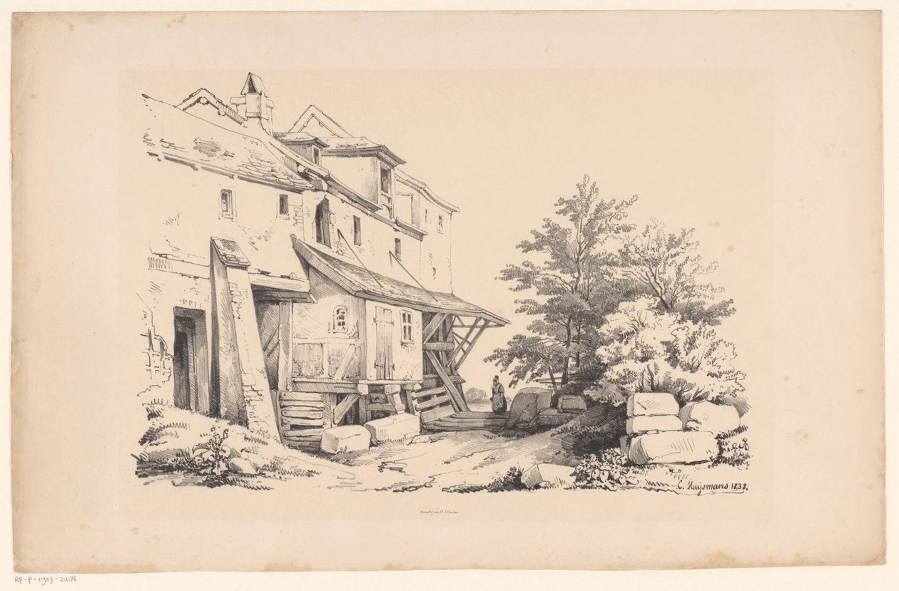Huse i et klippelandskab The Landscape (serietitel) af Constantinus Cornelis Huysmans