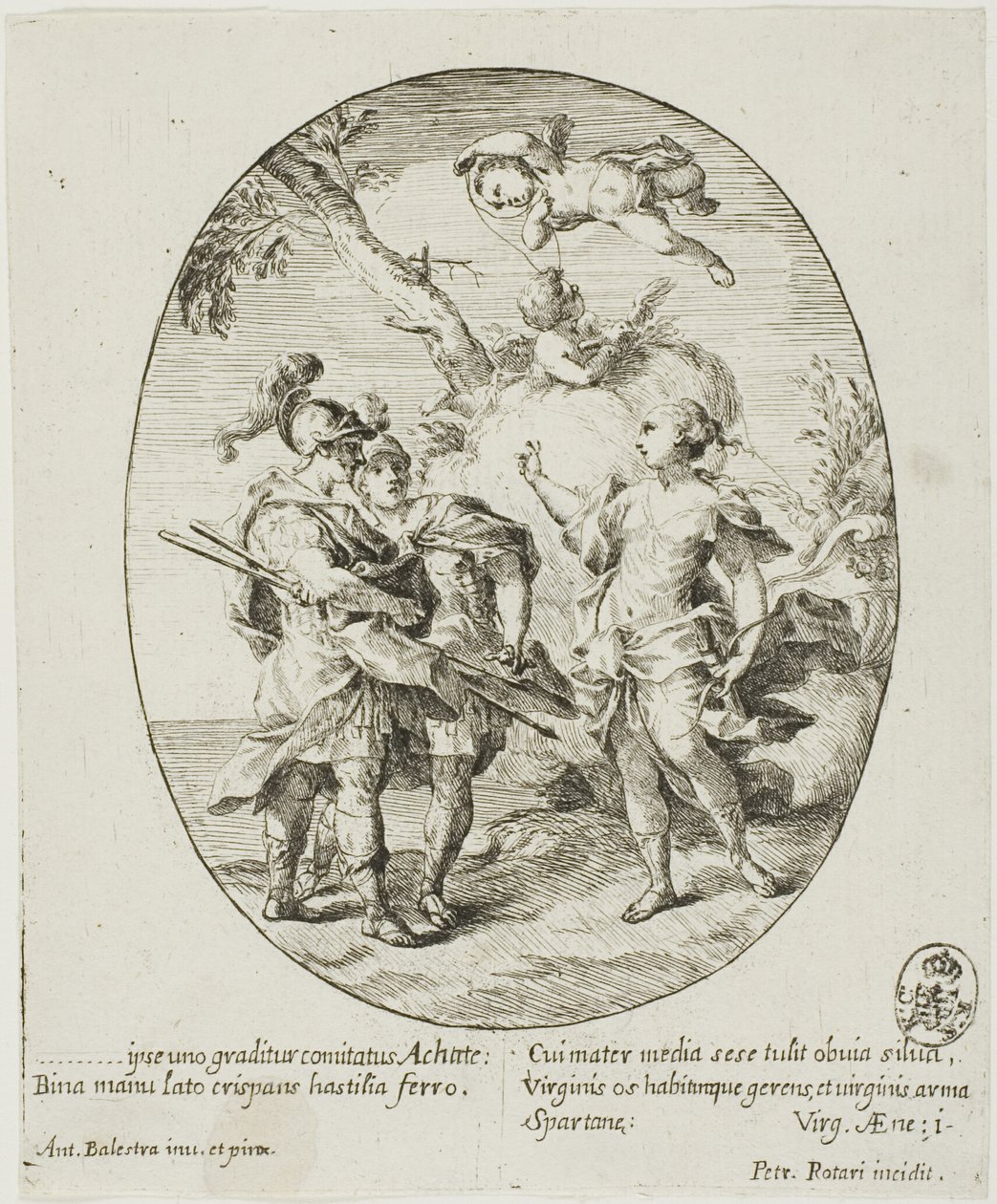 Aeneas, Venus og Achates af Conte Pietro Antonio Rotari