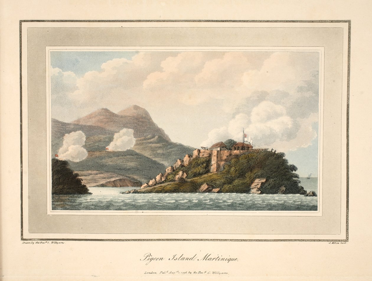 Pigeon Island, Martinique, illustration fra 