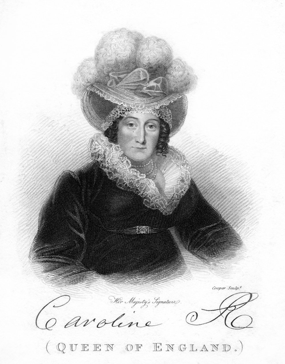 Caroline Amelia Elizabeth af Brunswick, Dronning af George IV, 1800-tallet. af Cooper