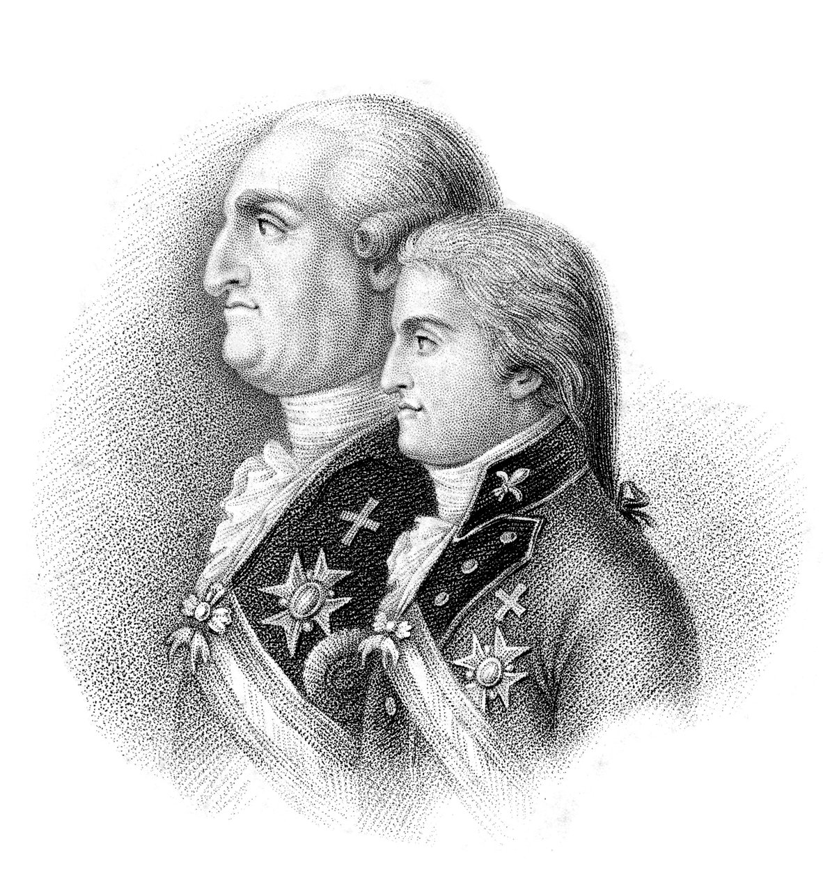 Karl IV, konge af Spanien og hans søn Ferdinand VII, 1800-tallet af Cooper