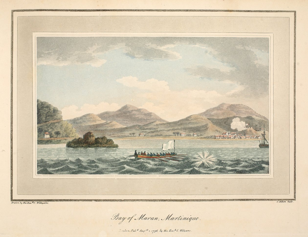 Bay of Maran, Martinique, illustration fra 