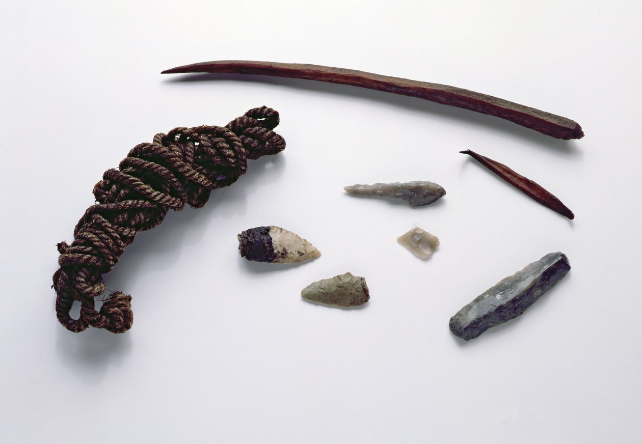Genstande fundet sammen med Oetzi Iceman af Copper Age