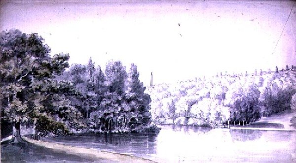 Den kinesiske bro, Stourhead, af Copplestone Warre Bamfylde