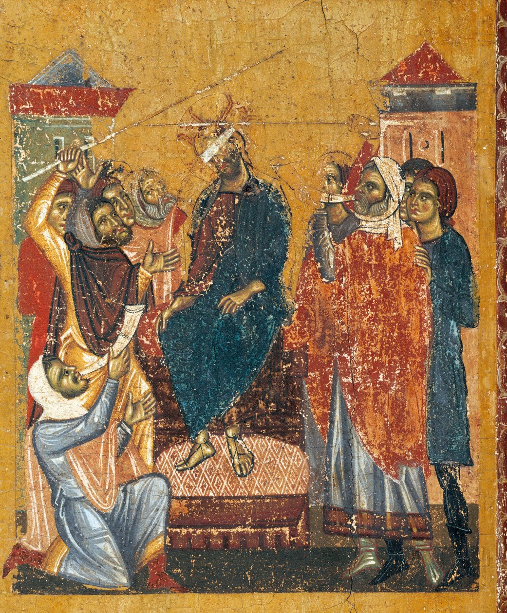 Krucifiks af Coppo di Marcovaldo (ca 1220-efter 1276), detalje af Coppo di Marcovaldo