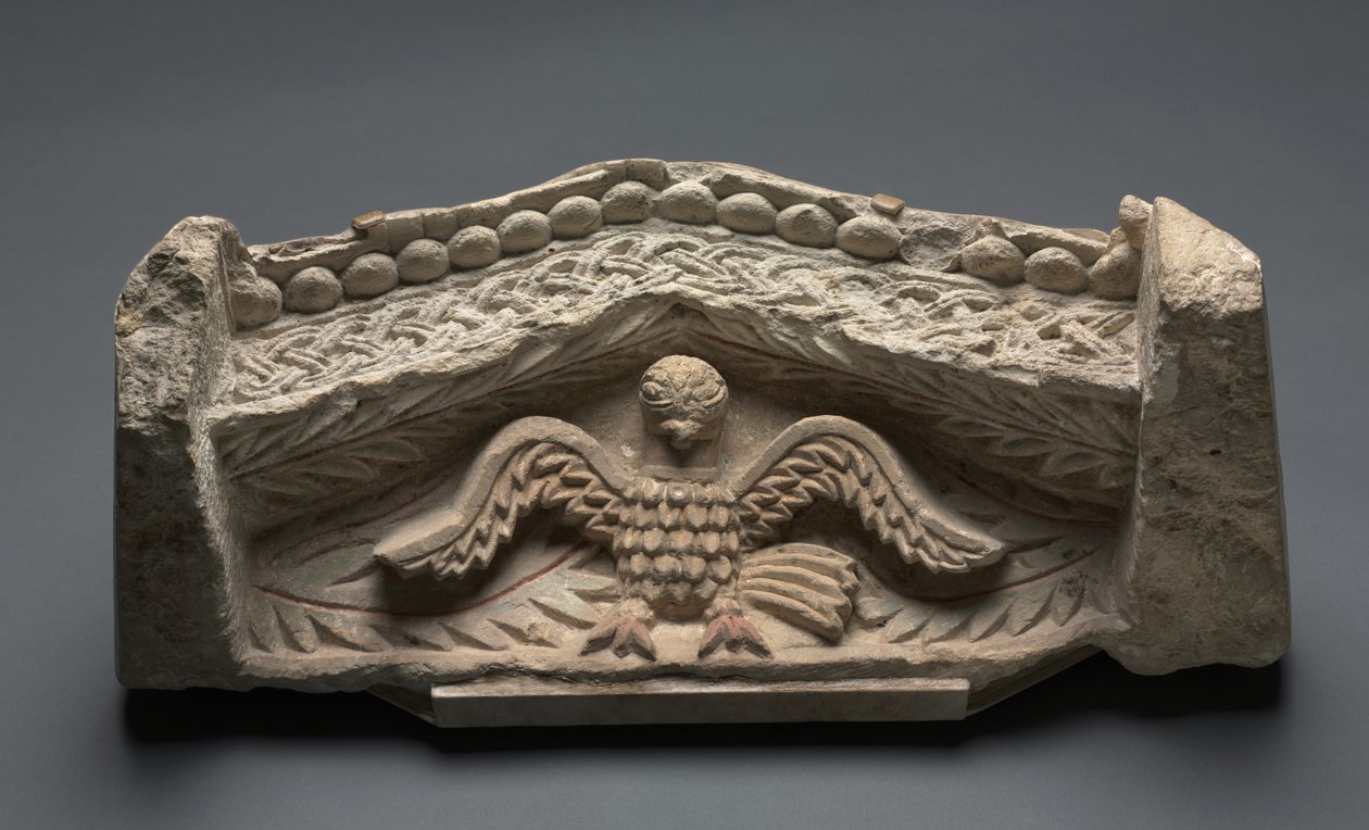 Pediment med en ørn, 400s af Coptic