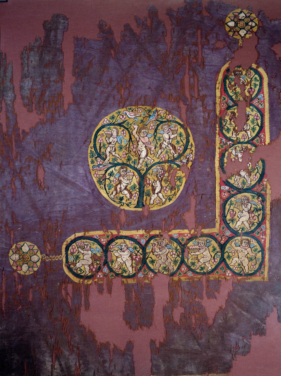 Koptisk kunst: Hanging with Harvest Love (4. århundrede e.Kr.), Paris, Musee Du Louvre af Coptic Coptic