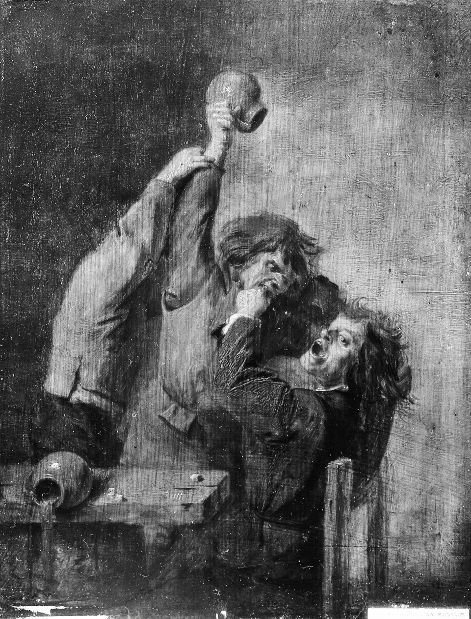 Slagsmålet. af Copy after Adriaen Brouwer