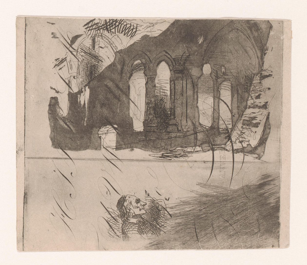 Ruiner af et kloster af Corneille Seghers