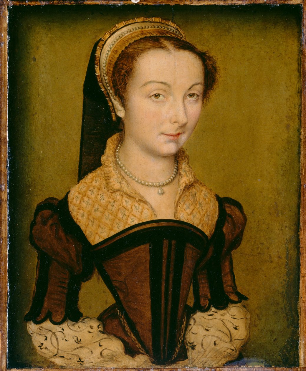 Portræt af Louise de Halluin, dame de Cipierre af Corneille de Lyon