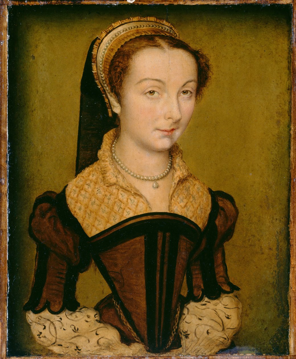 Portræt af Louise de Halluin, dame af Cipierre, ca. 1555. af Corneille de Lyon
