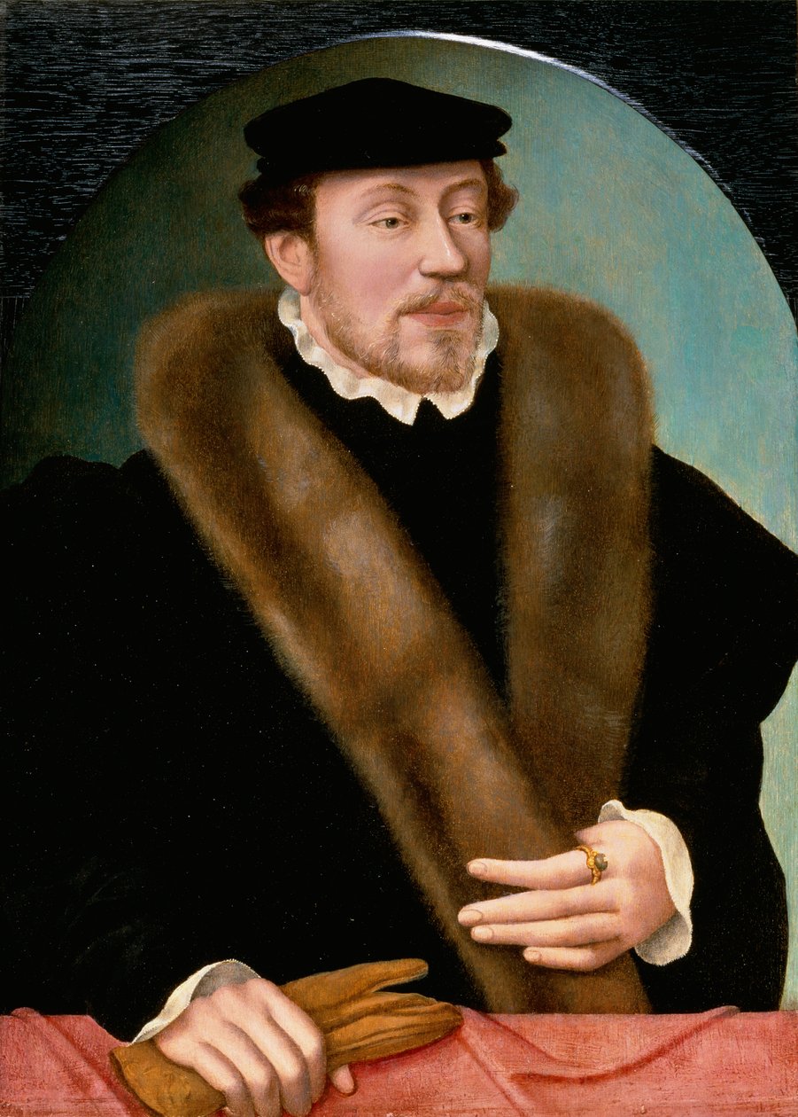 Portræt af en gentleman i doublet og hat af Corneille de Lyon after Corneille de Lyon after