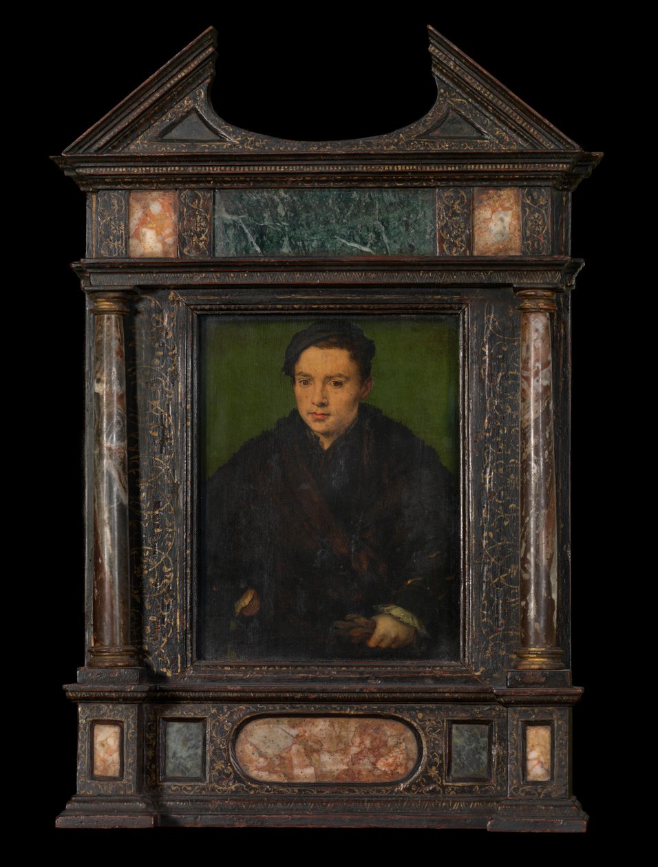 Portræt af en mand (olie på panel) af Corneille de la Haye (1500 75)