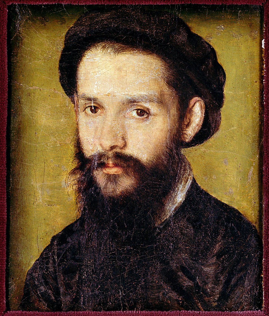 Portræt af Clement des Marets dit Marot (1496-1544) fransk digter. Maleri af Corneille De Lyon (Corneille de The Hague) (1500/1510-1574) søn. 0,12 x 0,10 m. 16. århundrede. Paris, Louvre-museet af Corneille de la  Haye