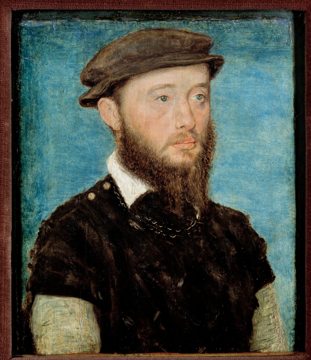 Portræt af Jean de Bourbon Vendome, greve af Soissons og Enghien (1528-1557) Træmaleri af Corneille De Lyon (Corneille de La Haye) (1500/1510-1574) af Corneille de la  Haye