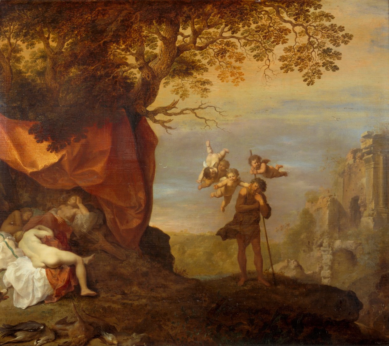 Cimon og Iphigenia af Cornelis van Poelenburch
