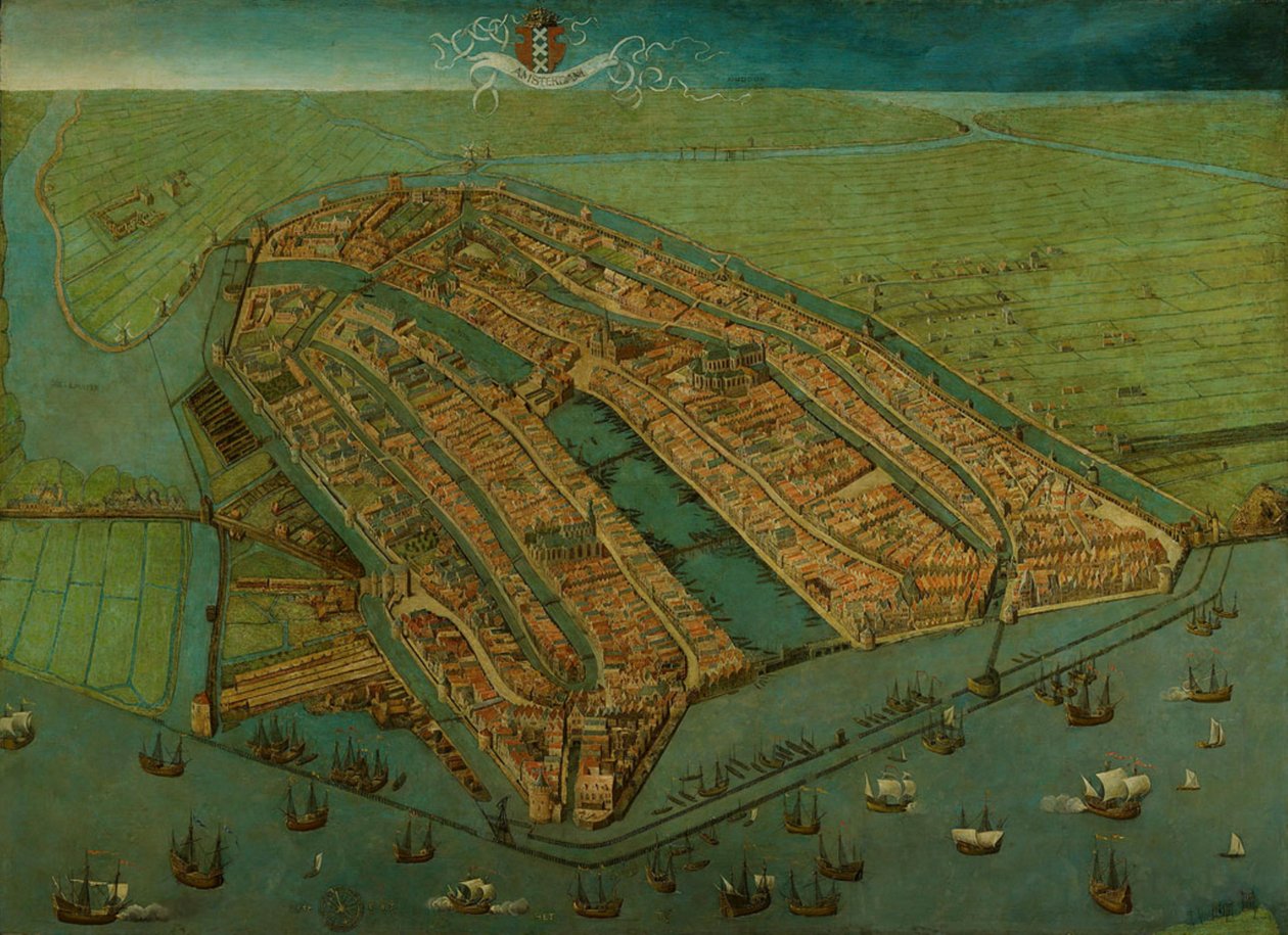 Fugleperspektiv af Amsterdam af Cornelis Anthonisz.