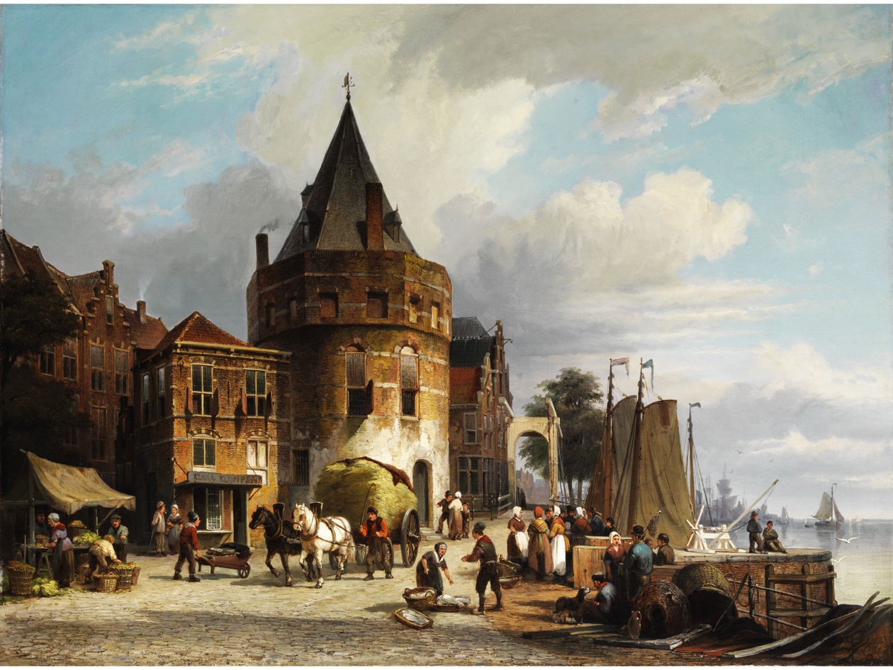 Den skrigende storm i Amsterdam af Cornelis Christiaan Dommersen