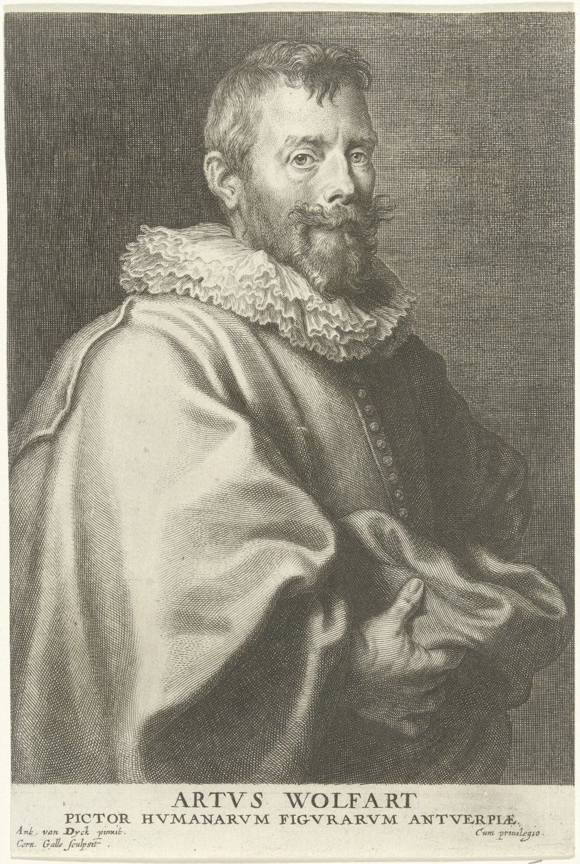 Portræt af maleren Artus Wolffort af Cornelis Galle the Elder