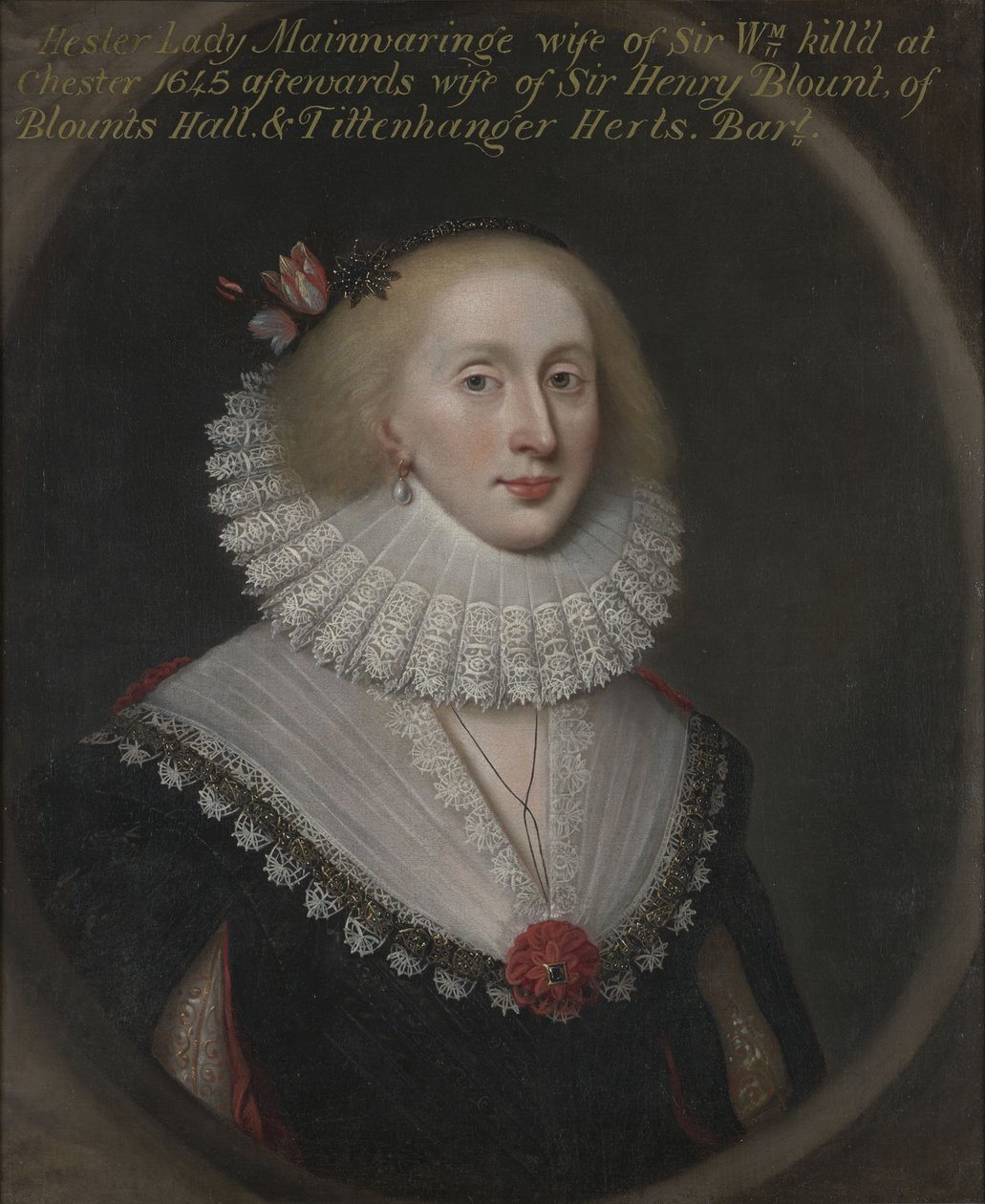Portræt af Hester, Lady Mainwaring, senere Lady Blount (f. Wase) (ca. 1620-1678) af Cornelis Janssens van Ceulen