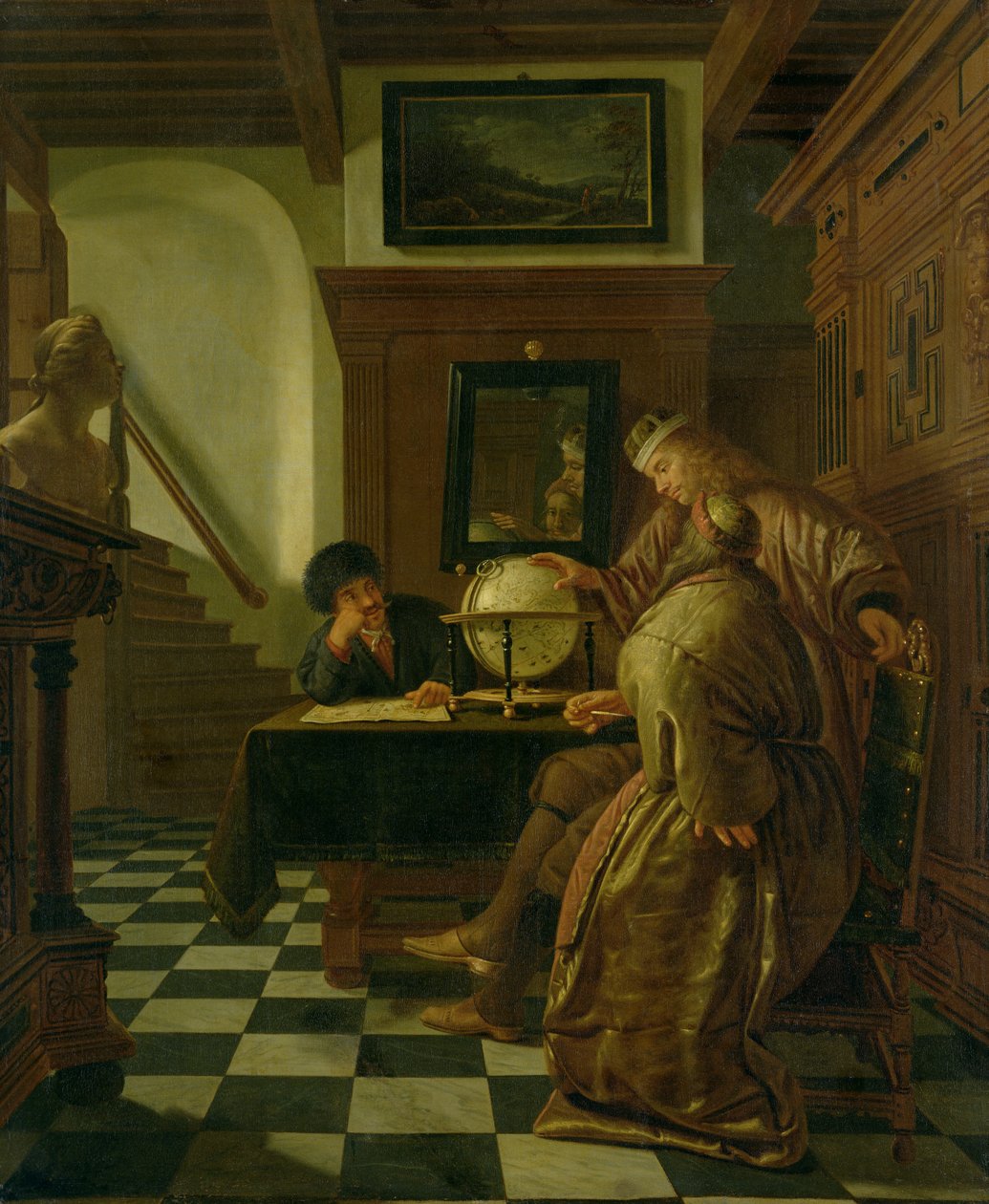 Geografer på arbejde af Cornelis de Man