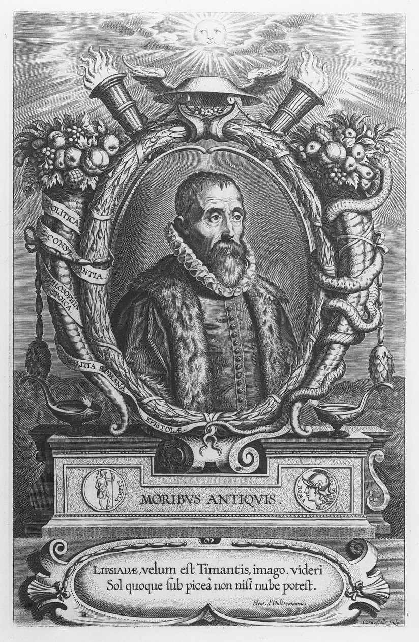 Portræt af Justus Lipsius af Cornelis Galle the Elder
