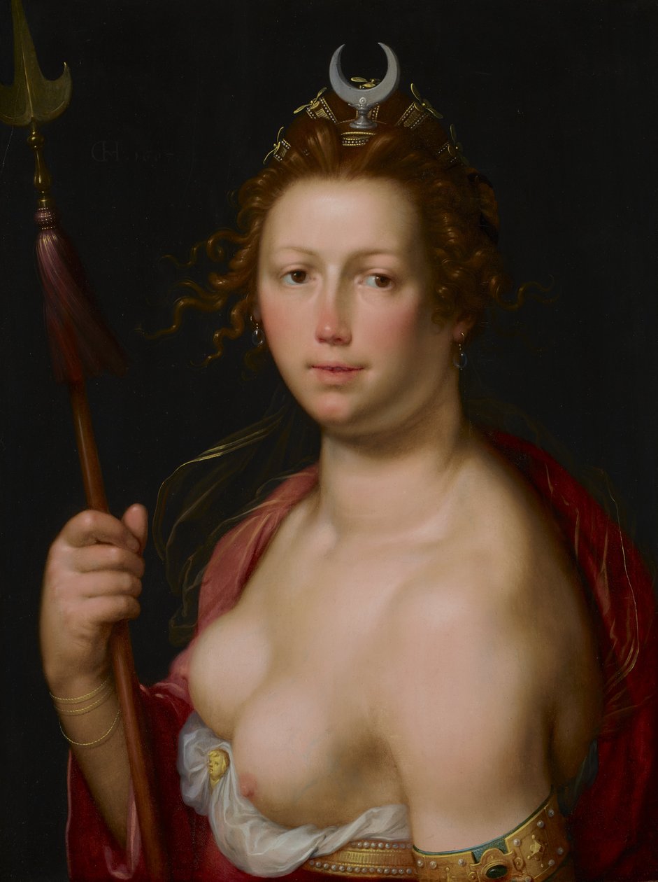 Diana som jagtens gudinde af Cornelis van Haarlem