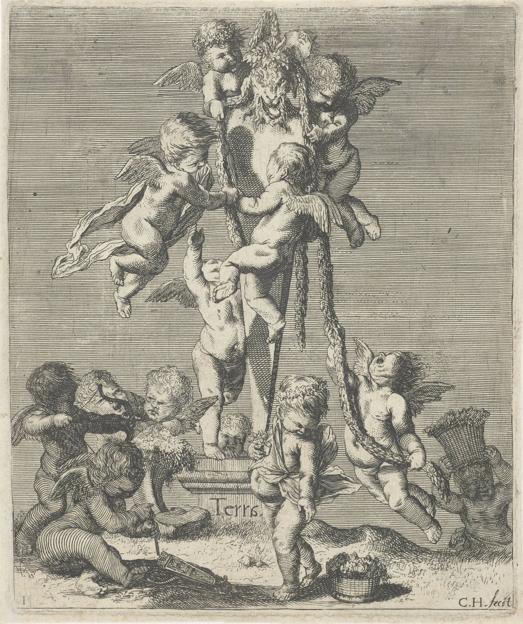 Jord Terra (titel på objekt) De fire elementer (serietitel) af Cornelis A. Hellemans