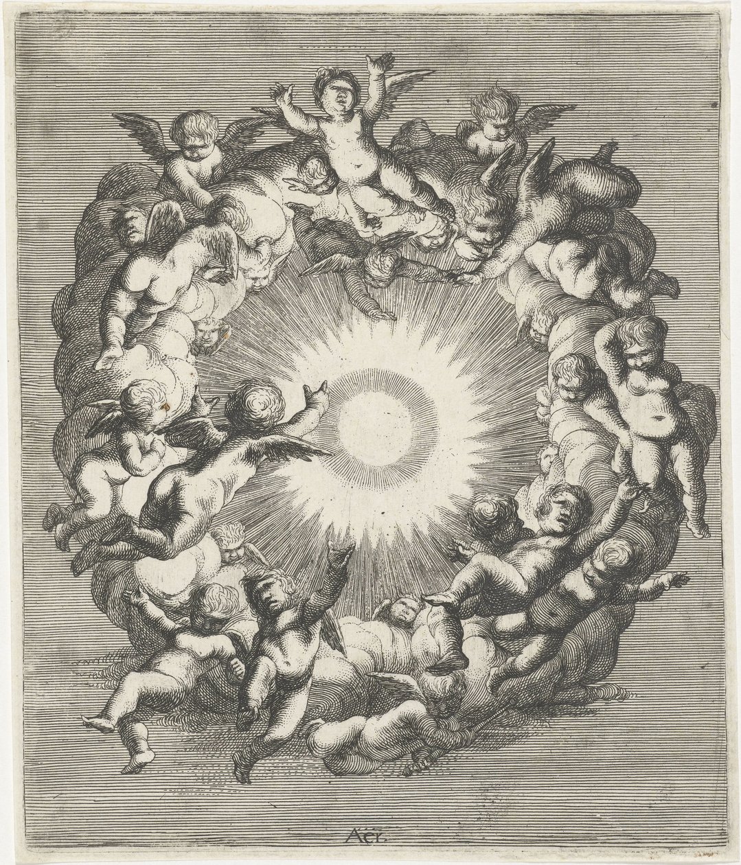 Himmel Aer (titel på objekt) De fire elementer (serietitel) af Cornelis A. Hellemans