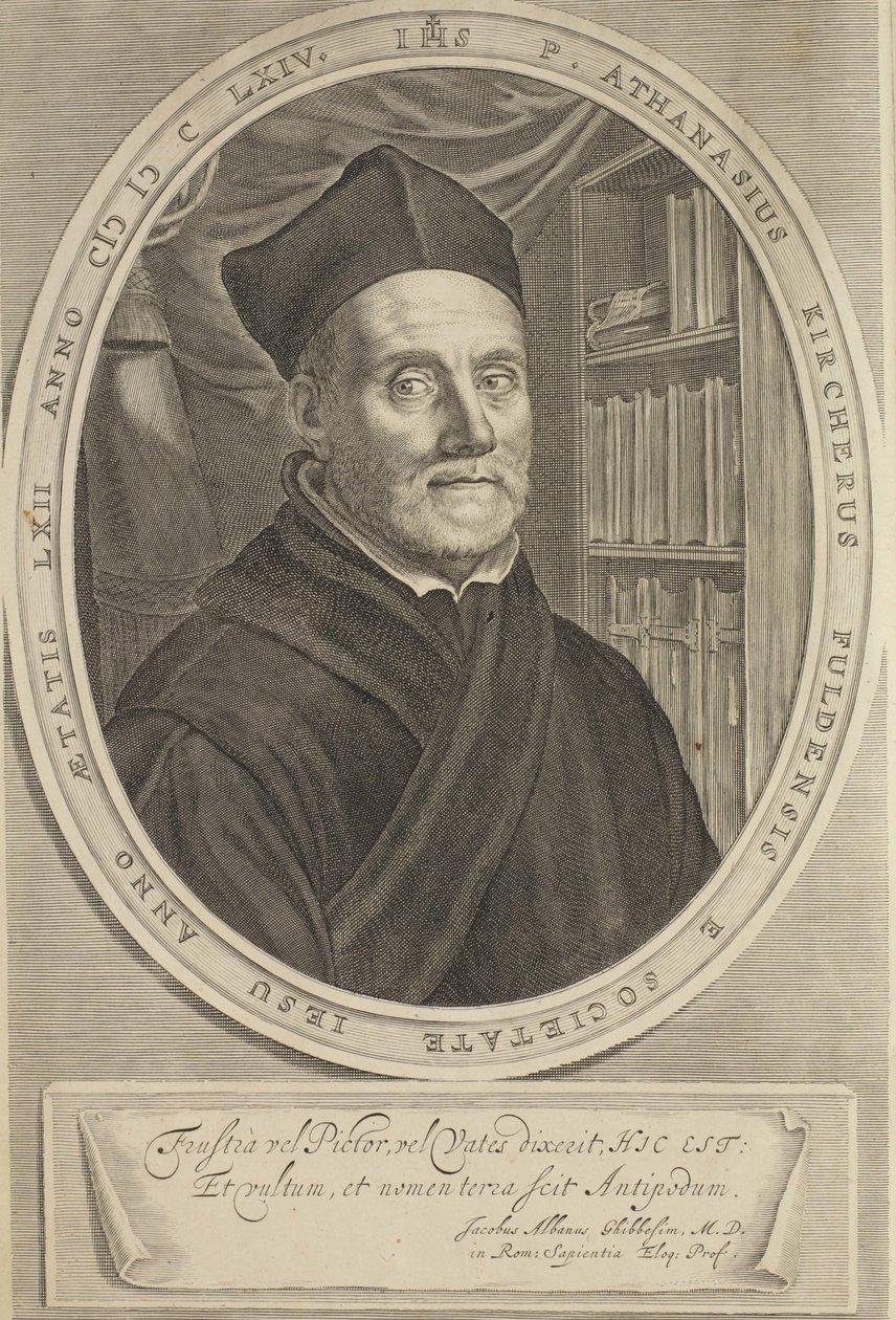 Portræt af Athanasius Kircher 1602-1680, 1664 af Cornelis Abrahamsz. Bloemaert II