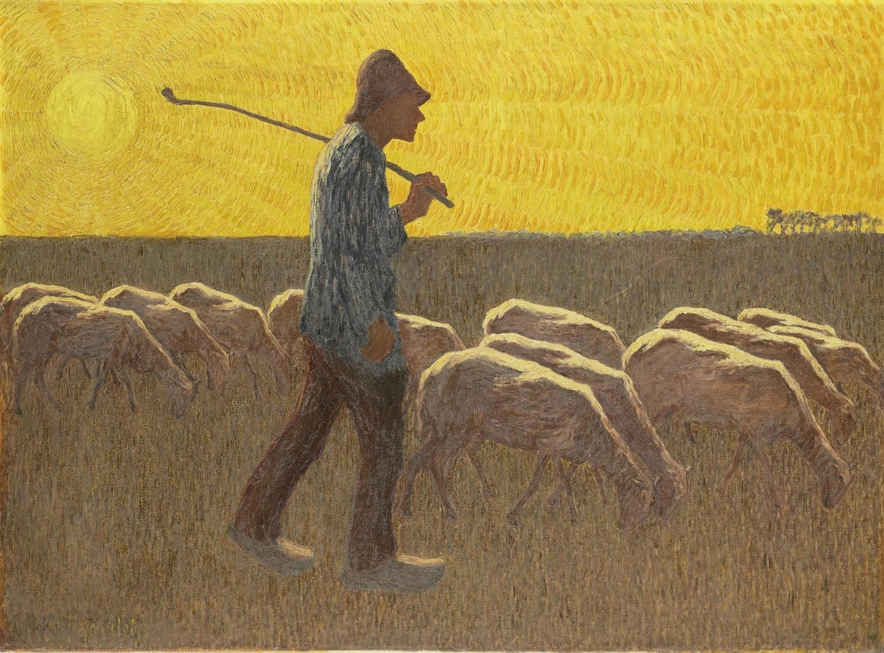 Hyrde med får af Cornelis Albert van Assendelft