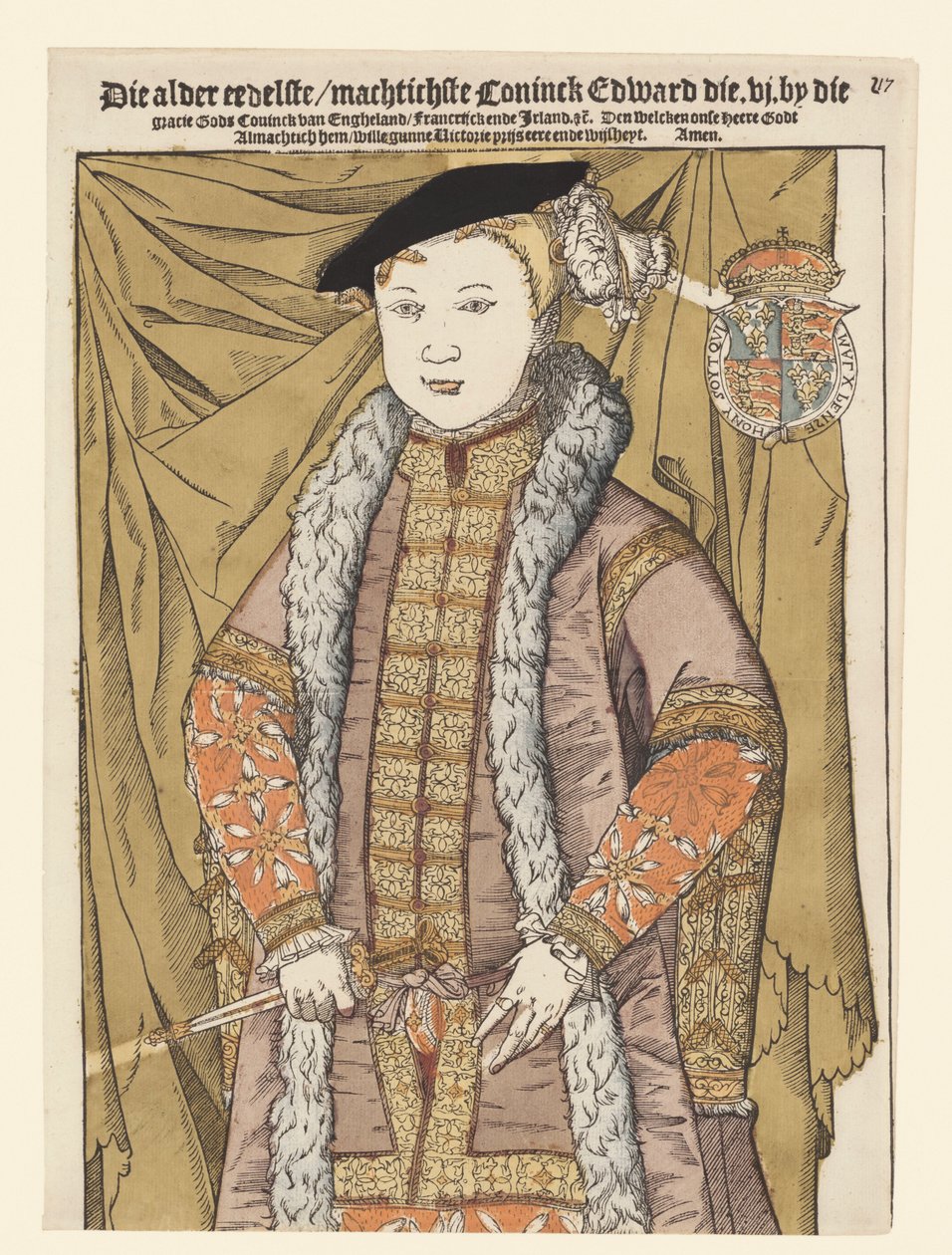 Portræt af Edward VI af England af Cornelis Anthonisz. (manner of)